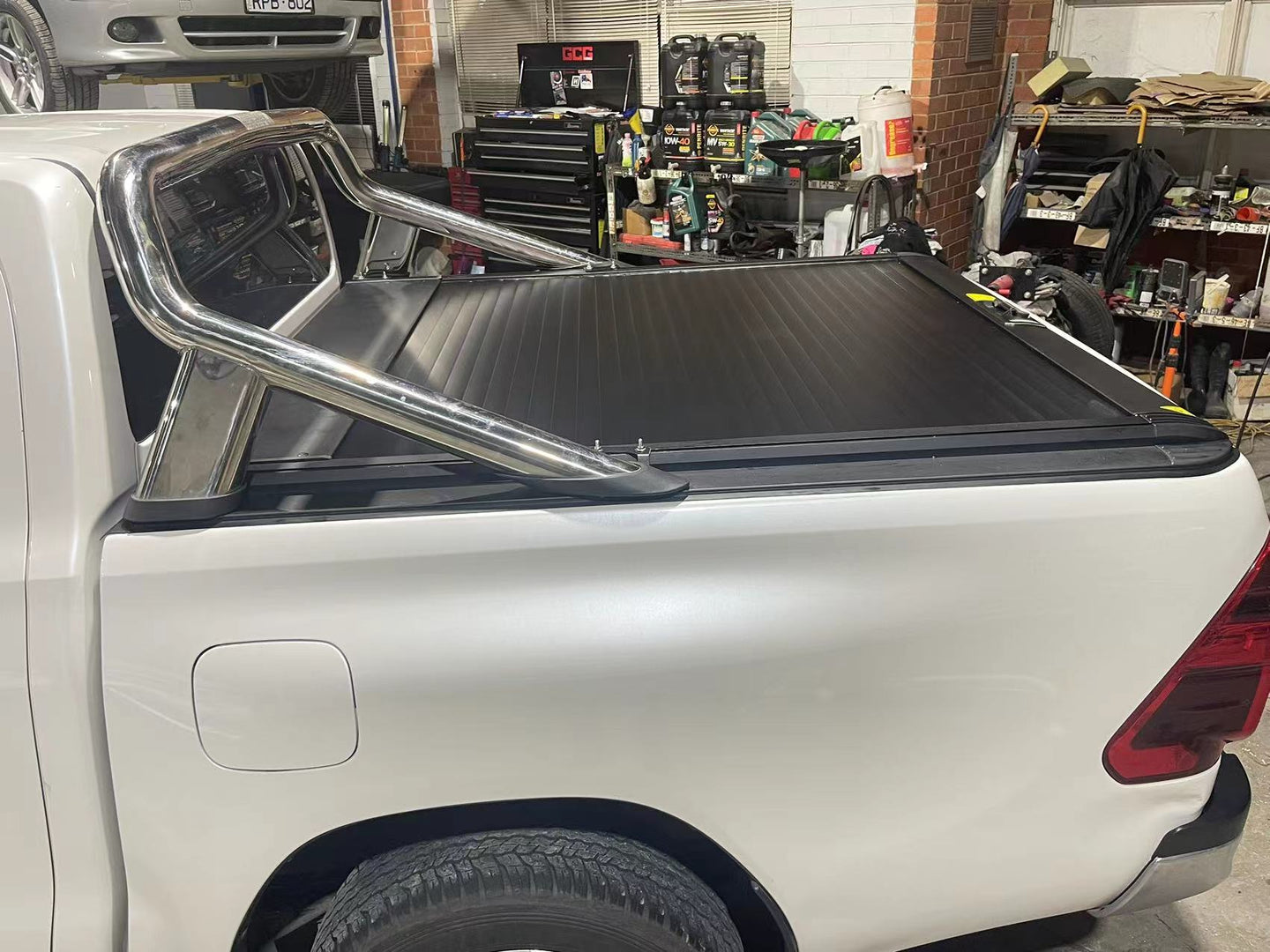Manual Roller Shutter For Toyota Hilux– installed on Vehicle